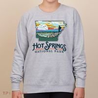 Hot Springs National Park Arkansas Nature Illustration Women's Sweatshirt thumb 0