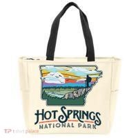 Hot Springs National Park Arkansas Nature Illustration Tote Bag thumb 0