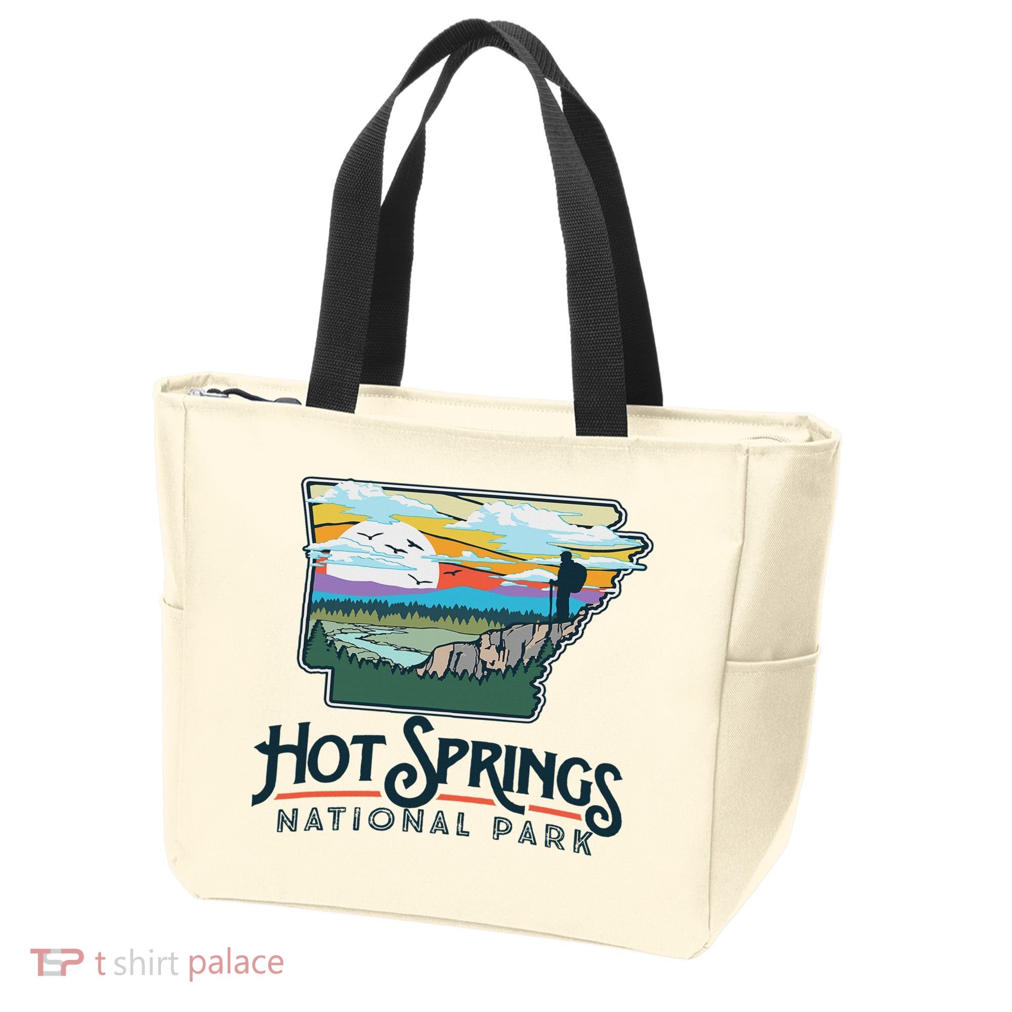 Hot Springs National Park Arkansas Nature Illustration Tote Bag