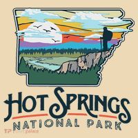 Hot Springs National Park Arkansas Nature Illustration Tote Bag thumb 4