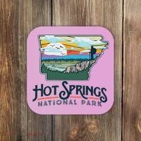 Hot Springs National Park Arkansas Nature Illustration Coaster thumb 0
