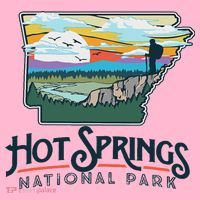 Hot Springs National Park Arkansas Nature Illustration Coaster thumb 2
