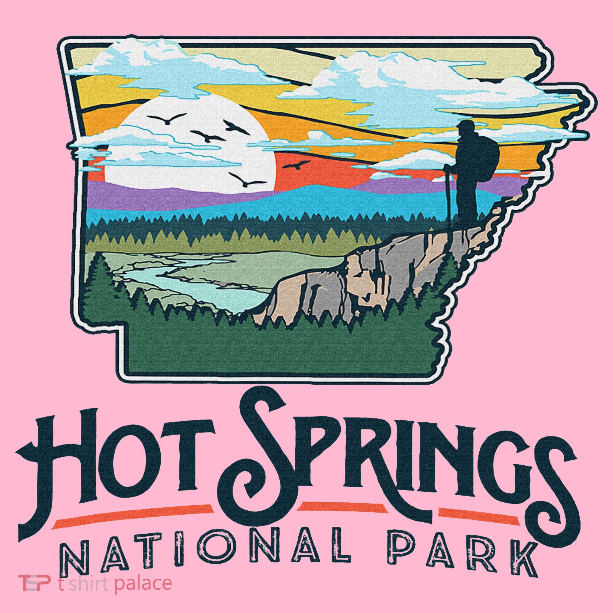 Hot Springs National Park Arkansas Nature Illustration Coaster