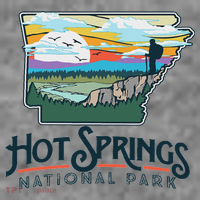 Hot Springs National Park Arkansas Nature Illustration Toddler Hoodie thumb 2