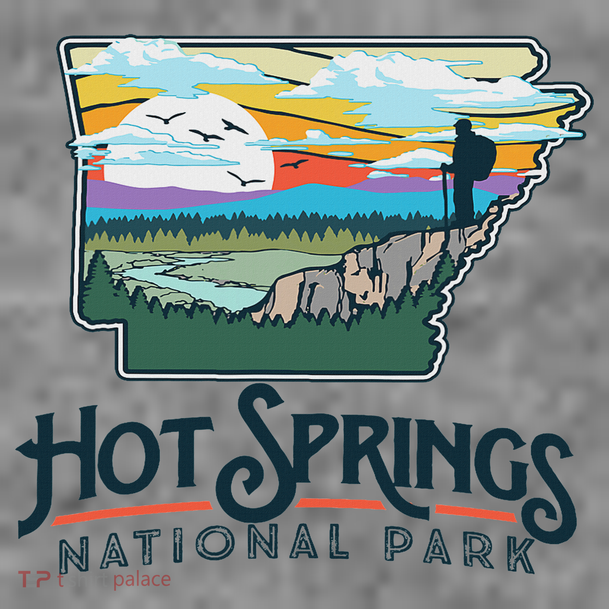Hot Springs National Park Arkansas Nature Illustration Toddler Hoodie