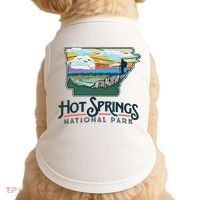 Hot Springs National Park Arkansas Nature Illustration Doggie Tank thumb 0