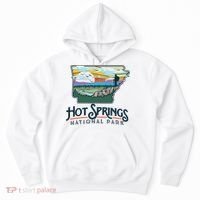 Hot Springs National Park Arkansas Nature Illustration Hoodie thumb 0