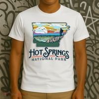 Hot Springs National Park Arkansas Nature Illustration T-Shirt thumb 3