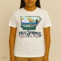 Hot Springs National Park Arkansas Nature Illustration T-Shirt thumb 4