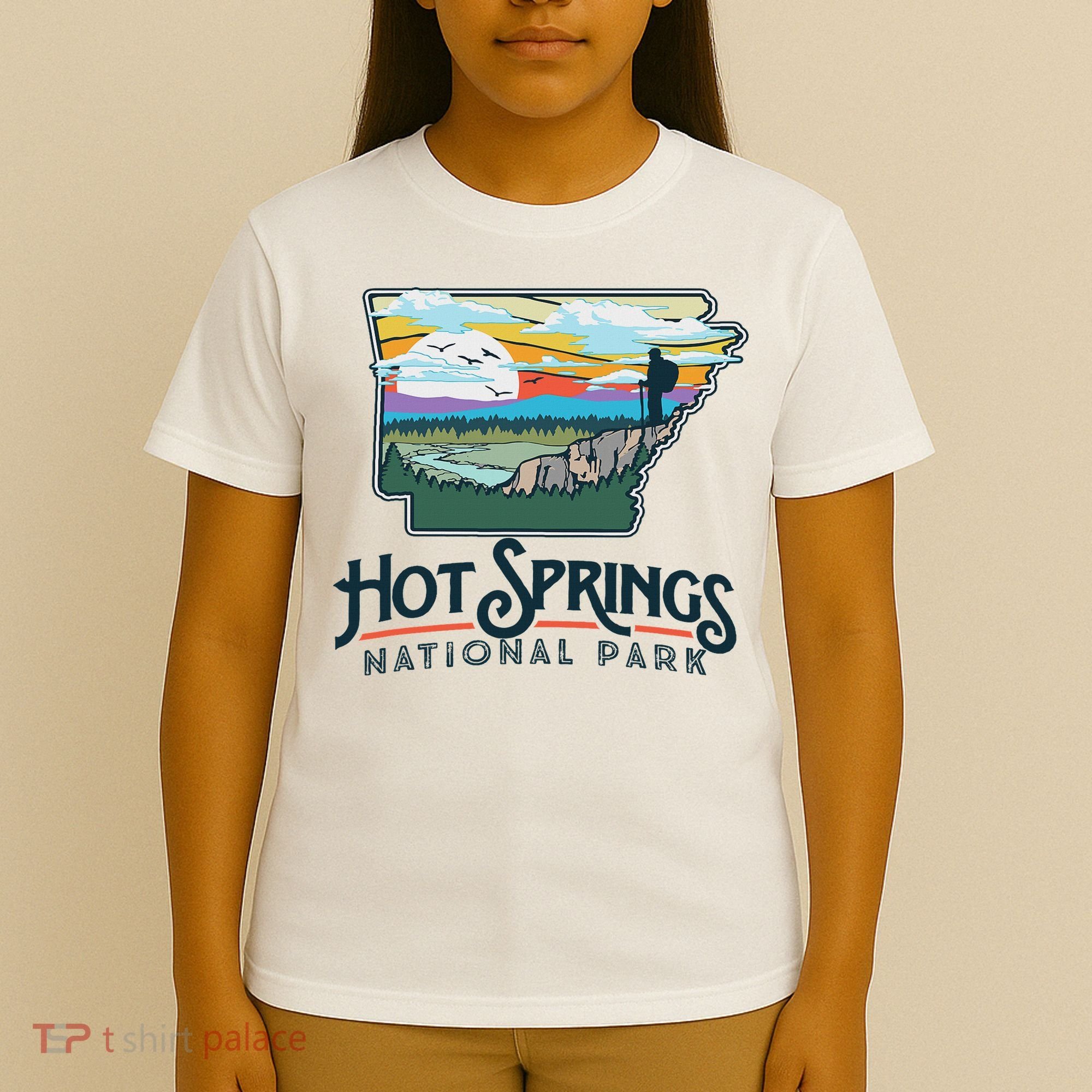 Hot Springs National Park Arkansas Nature Illustration T-Shirt