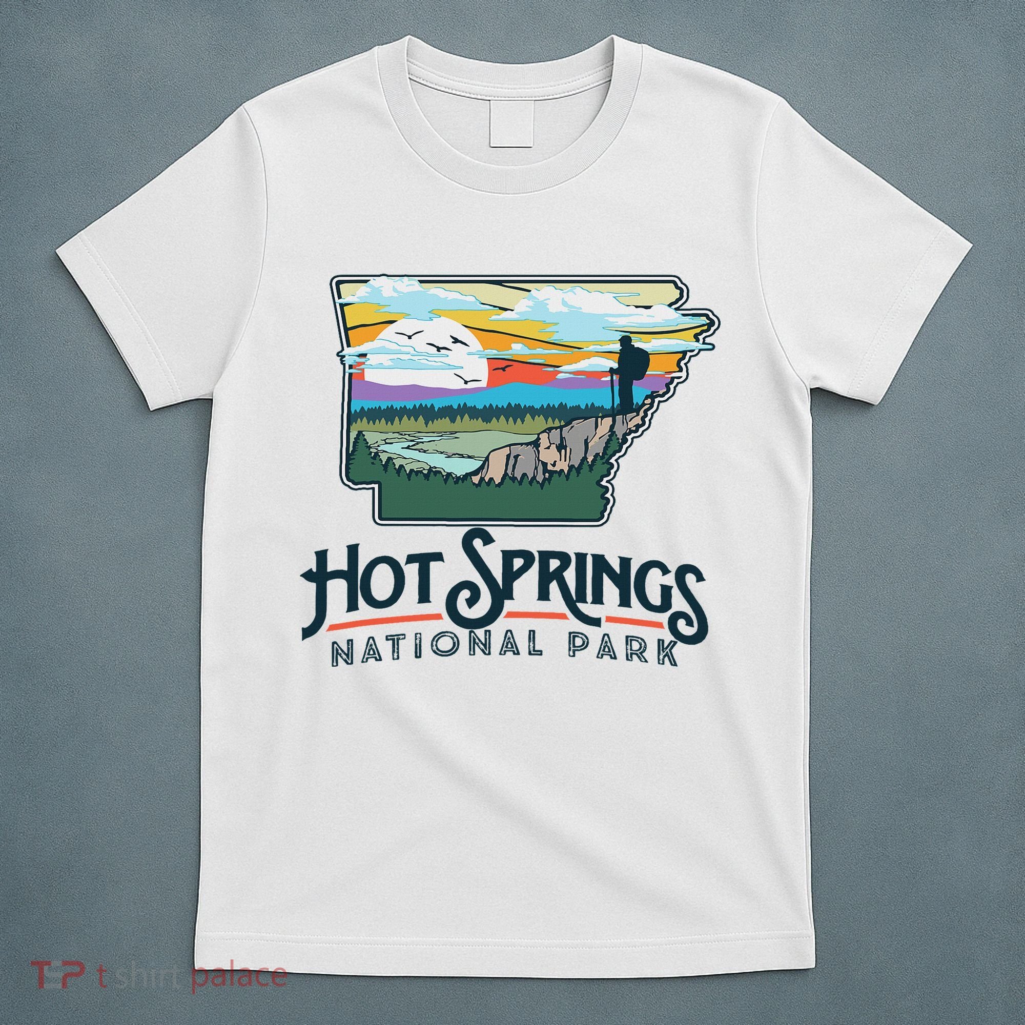 Hot Springs National Park Arkansas Nature Illustration T-Shirt