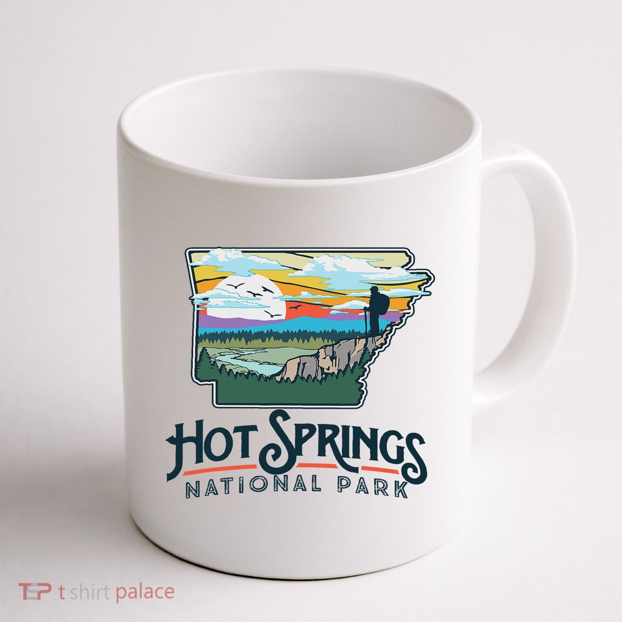 Hot Springs National Park Arkansas Nature Illustration Coffee Mug