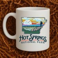Hot Springs National Park Arkansas Nature Illustration Coffee Mug thumb 2