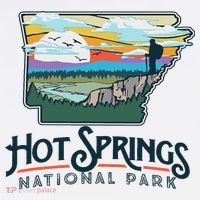Hot Springs National Park Arkansas Nature Illustration Beanie thumb 2