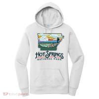 Hot Springs National Park Arkansas Nature Illustration Women's Hoodie thumb 0