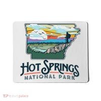 Hot Springs National Park Arkansas Nature Illustration Mousepad thumb 0