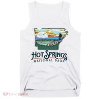Hot Springs National Park Arkansas Nature Illustration Tank Top thumb 0