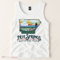 Hot Springs National Park Arkansas Nature Illustration Tank Top thumb 2
