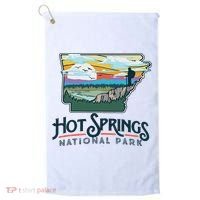 Hot Springs National Park Arkansas Nature Illustration Golf Towel thumb 0
