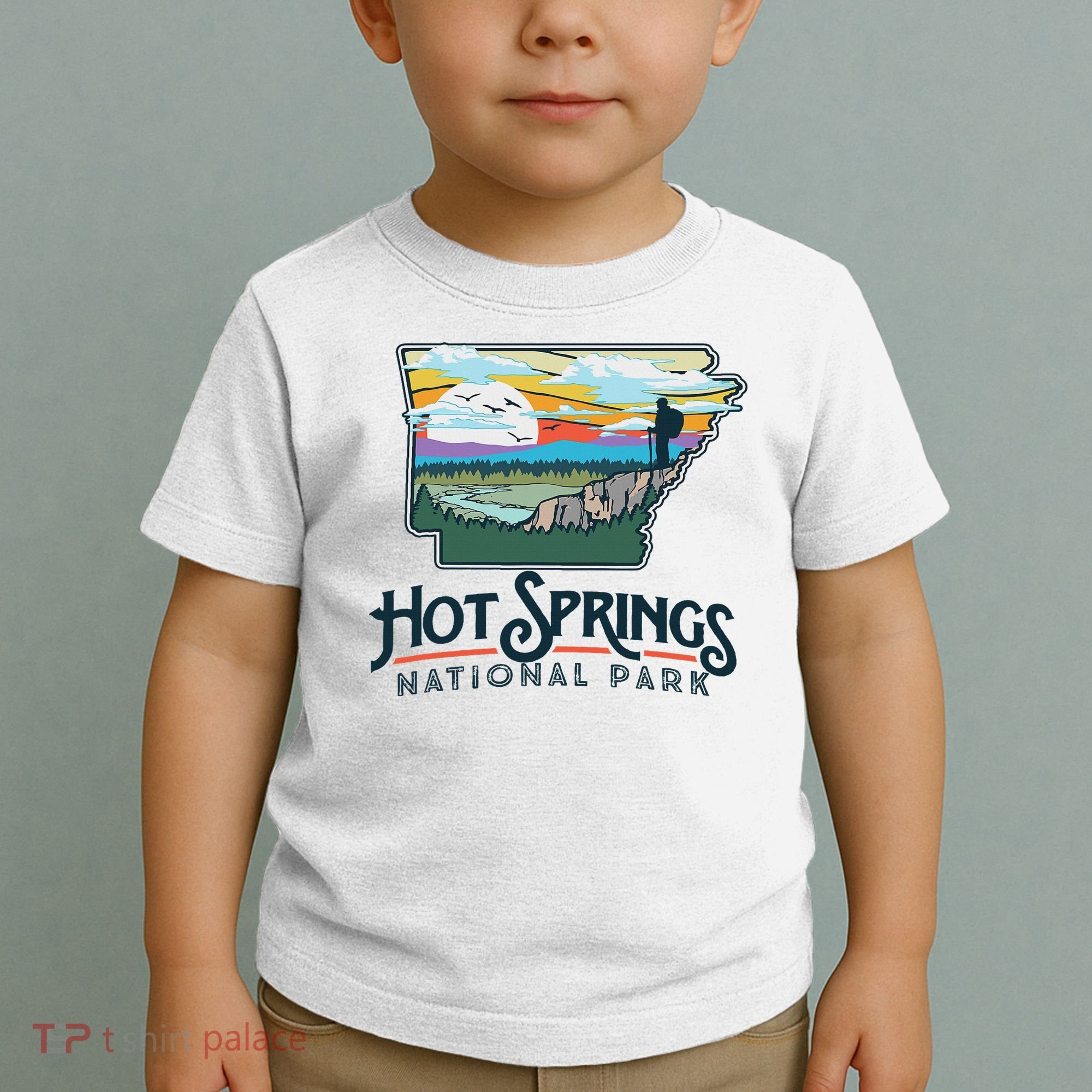 Hot Springs National Park Arkansas Nature Illustration Toddler T-Shirt
