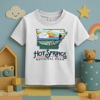 Hot Springs National Park Arkansas Nature Illustration Toddler T-Shirt thumb 3