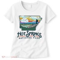 Hot Springs National Park Arkansas Nature Illustration Women's T-Shirt thumb 0