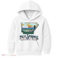 Hot Springs National Park Arkansas Nature Illustration Kids Hoodie thumb 0