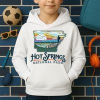 Hot Springs National Park Arkansas Nature Illustration Kids Hoodie thumb 2