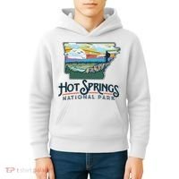 Hot Springs National Park Arkansas Nature Illustration Kids Hoodie thumb 4