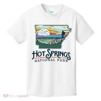 Hot Springs National Park Arkansas Nature Illustration Kids T-Shirt thumb 0