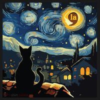 Halloween Starry Night Black Cat Comma La Kamala Harris Women's Tank Top thumb 5