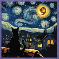 Halloween Starry Night Black Cat Comma La Kamala Harris Women's Hoodie thumb 2