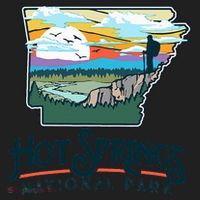 Hot Springs National Park Arkansas Nature Illustration  Women's Sweatshirt thumb 2