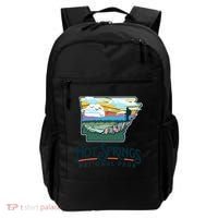 Hot Springs National Park Arkansas Nature Illustration  Backpack thumb 0