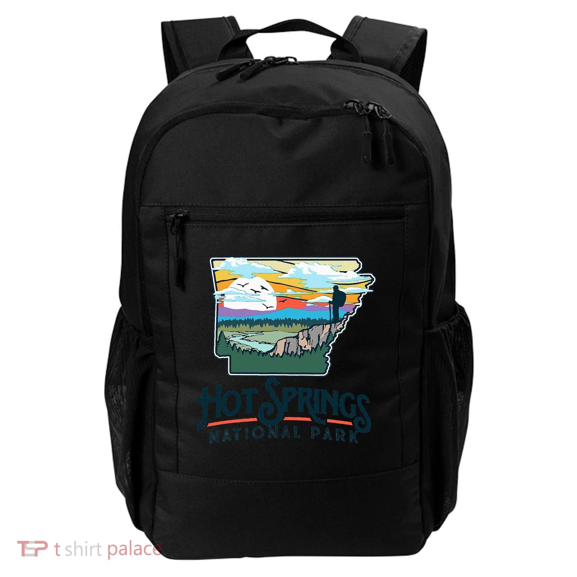 Hot Springs National Park Arkansas Nature Illustration  Backpack