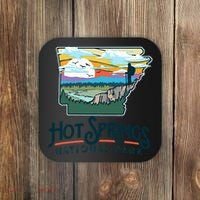 Hot Springs National Park Arkansas Nature Illustration  Coaster thumb 0