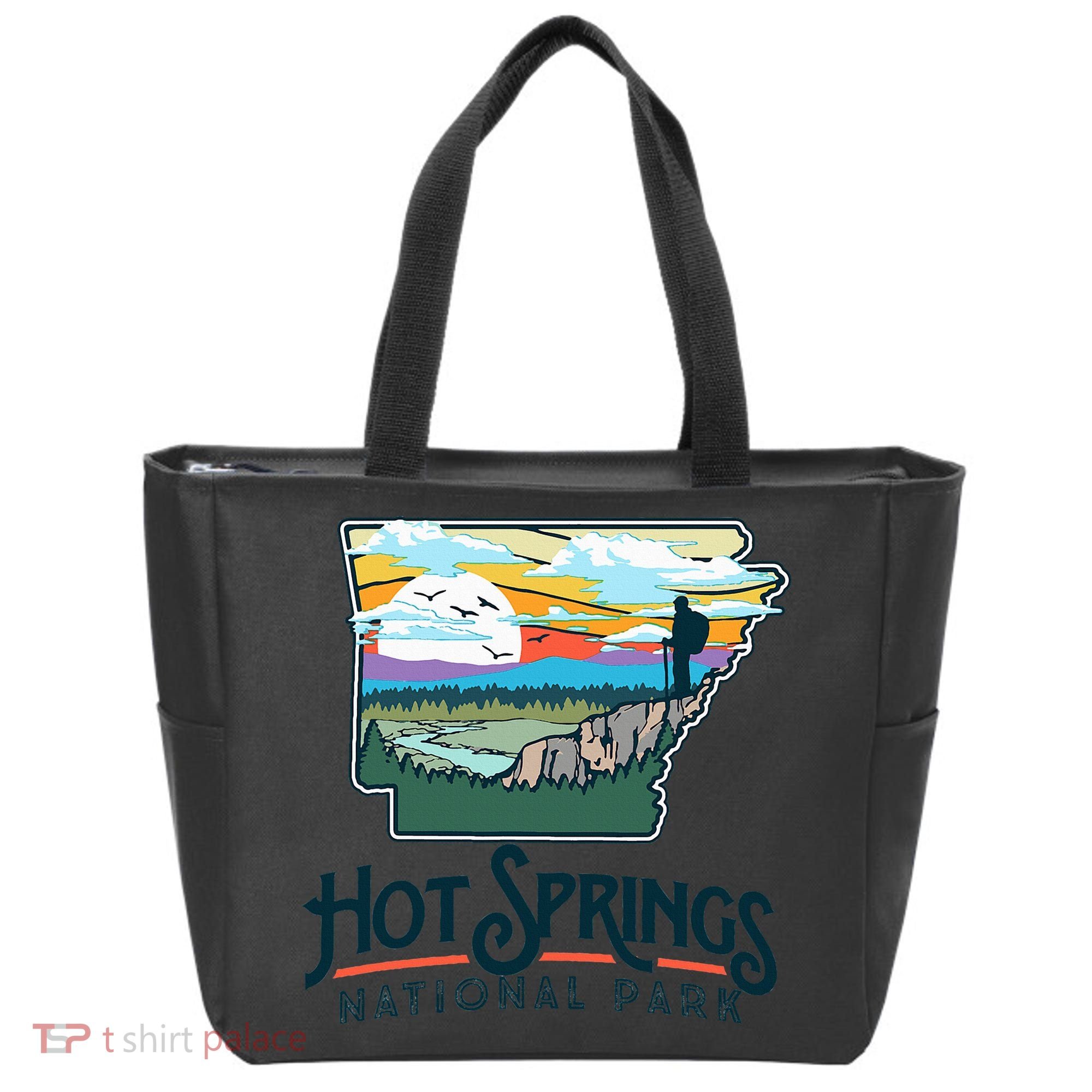 Hot Springs National Park Arkansas Nature Illustration  Tote Bag