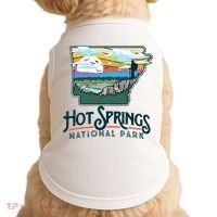 Hot Springs National Park Arkansas Nature Illustration  Doggie Tank thumb 0