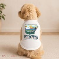 Hot Springs National Park Arkansas Nature Illustration  Doggie Tank thumb 2
