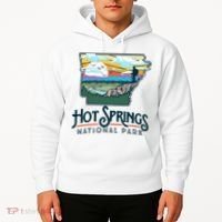 Hot Springs National Park Arkansas Nature Illustration  Hoodie thumb 2