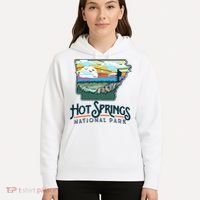 Hot Springs National Park Arkansas Nature Illustration  Hoodie thumb 5