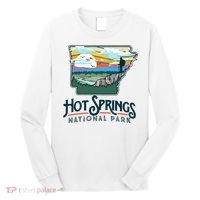 Hot Springs National Park Arkansas Nature Illustration  Long Sleeve Shirt thumb 0