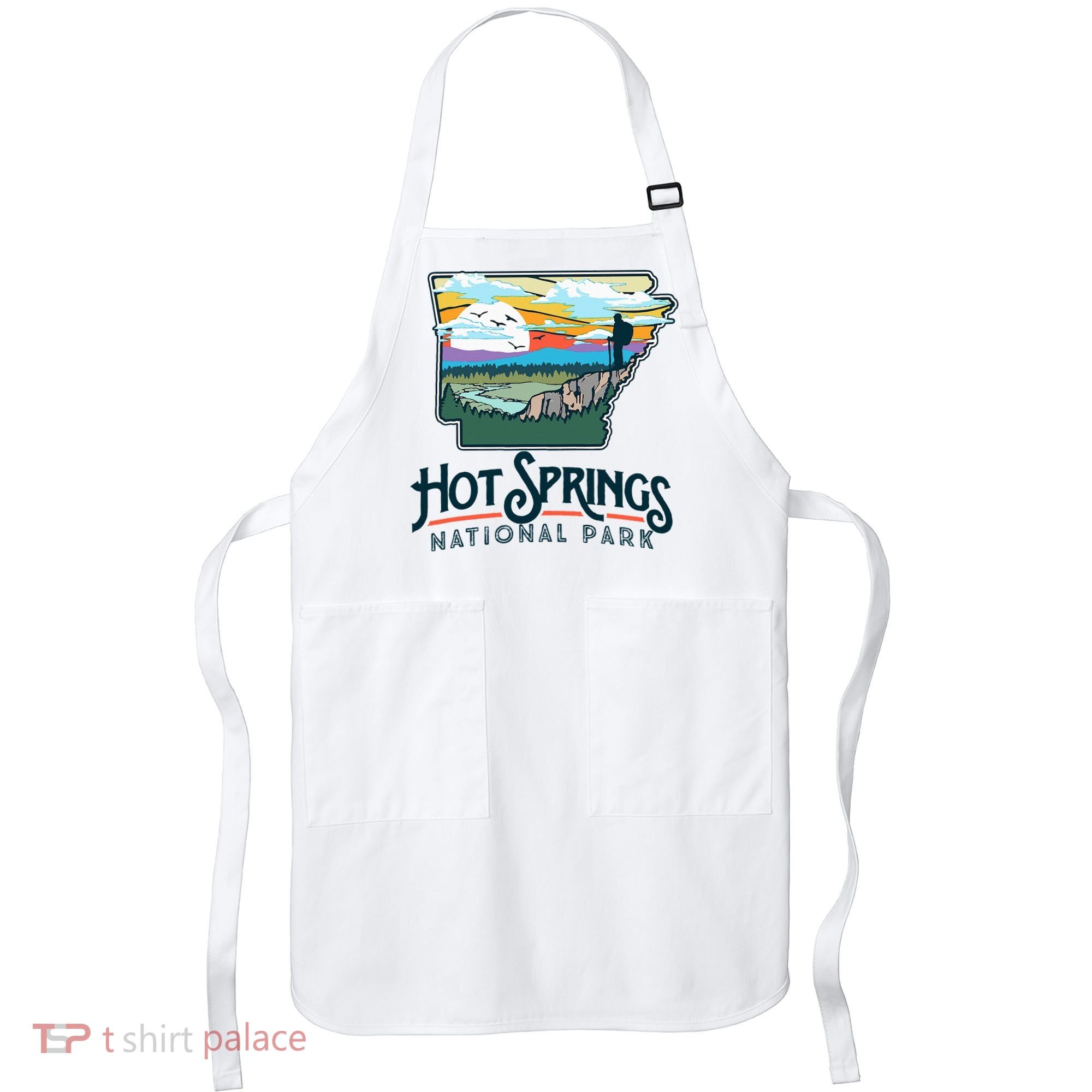 Hot Springs National Park Arkansas Nature Illustration  Apron