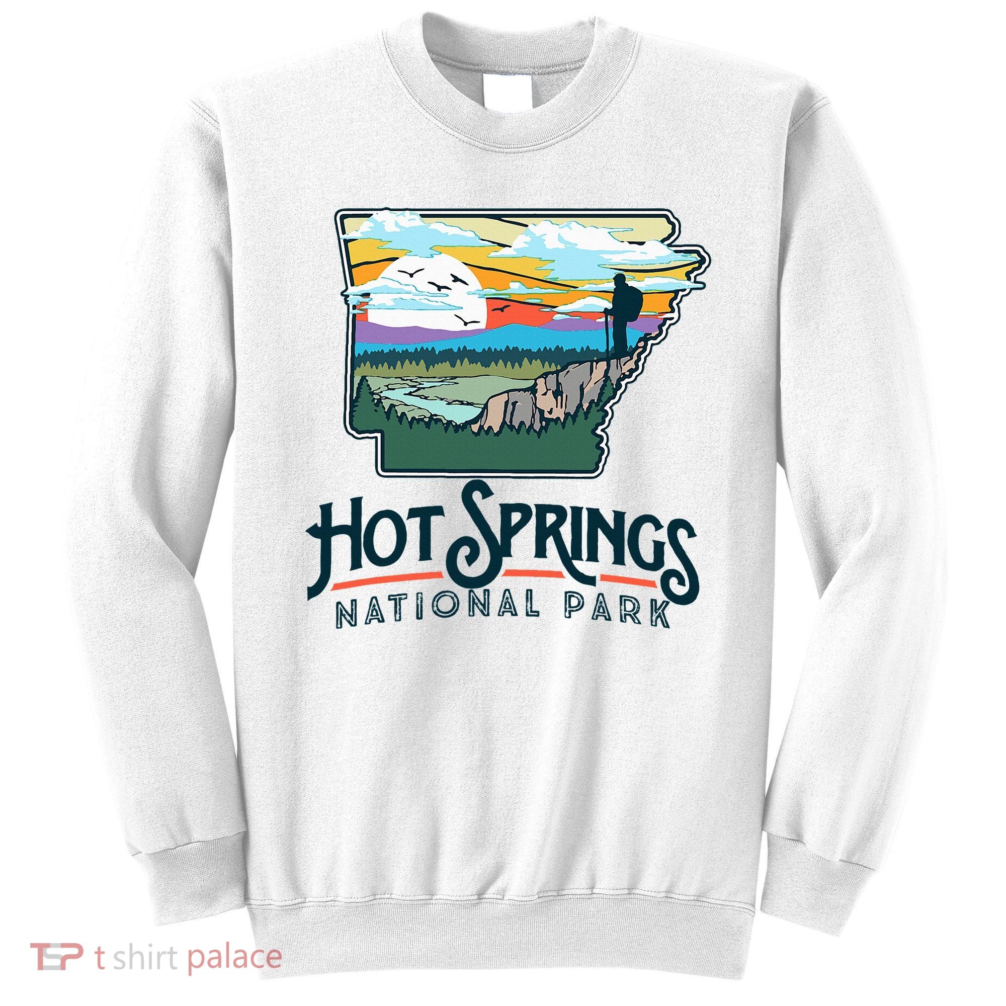 Hot Springs National Park Arkansas Nature Illustration  Sweatshirt