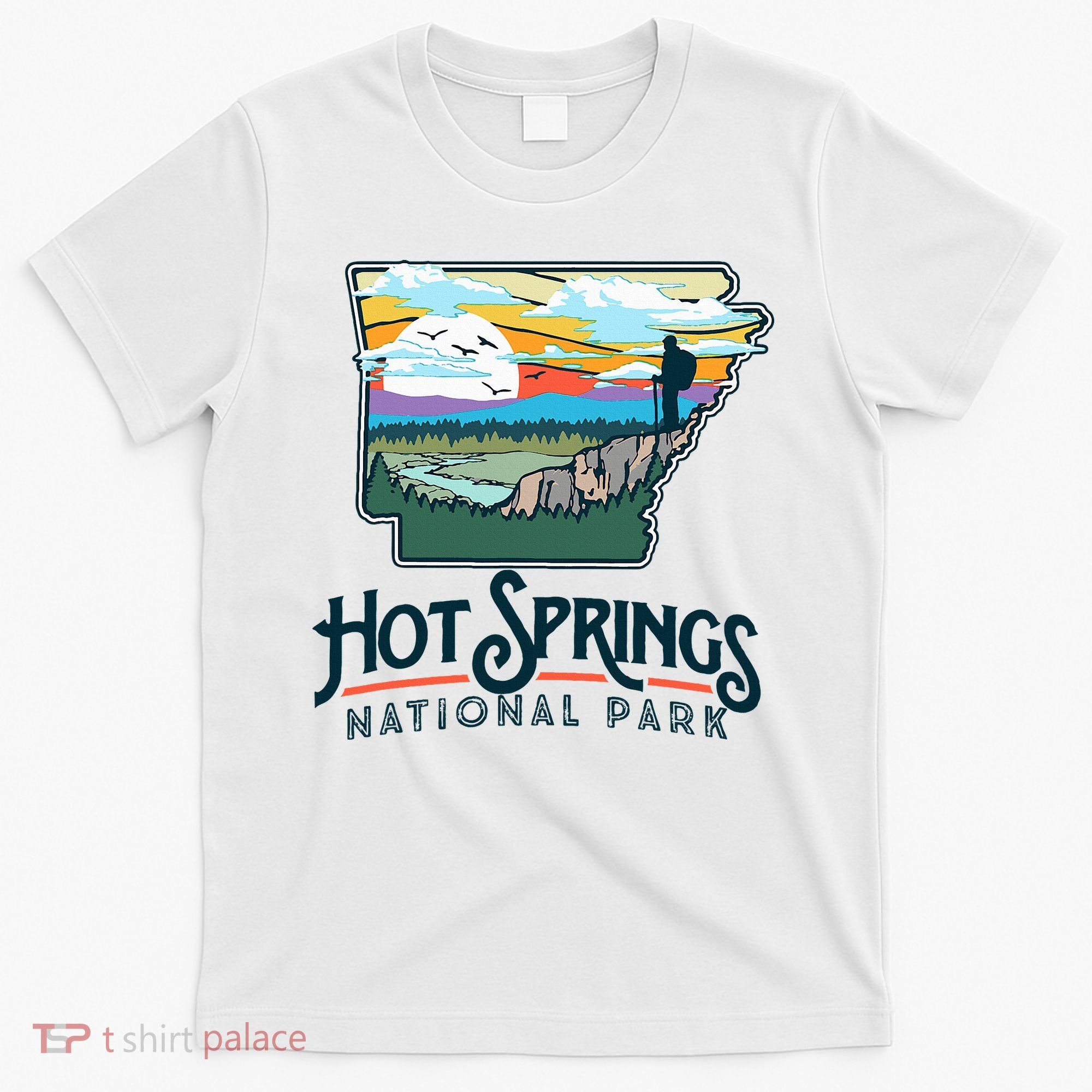 Hot Springs National Park Arkansas Nature Illustration  T-Shirt