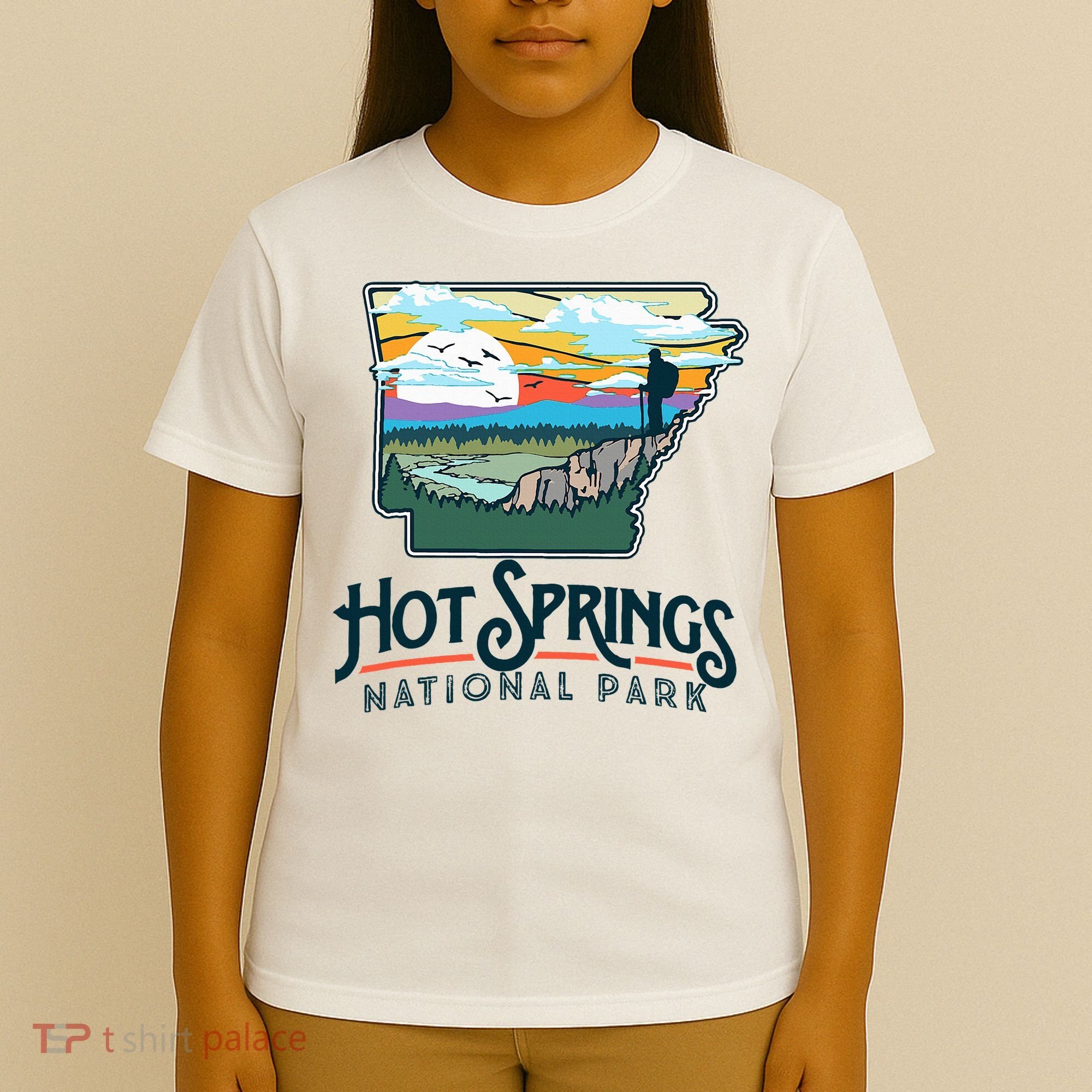 Hot Springs National Park Arkansas Nature Illustration  T-Shirt