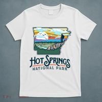 Hot Springs National Park Arkansas Nature Illustration  T-Shirt thumb 5