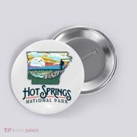 Hot Springs National Park Arkansas Nature Illustration  Button thumb 0