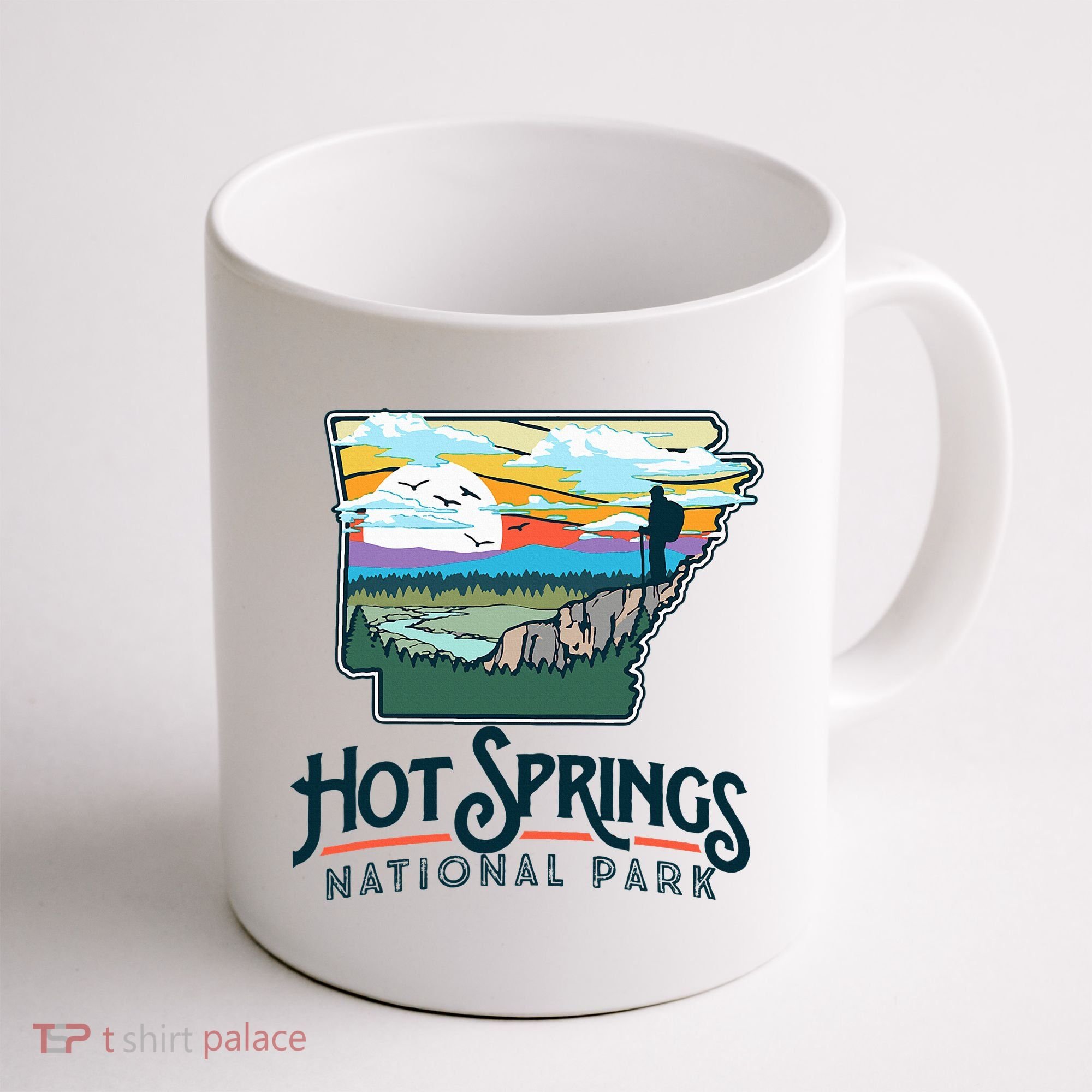 Hot Springs National Park Arkansas Nature Illustration  Coffee Mug
