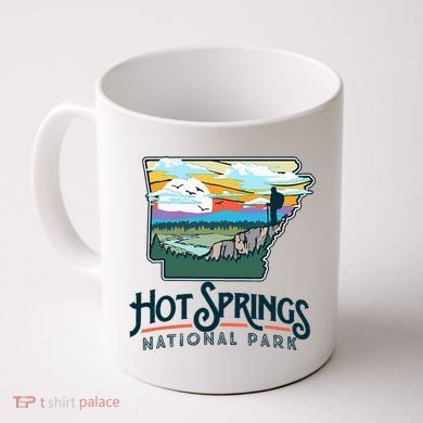 Hot Springs National Park Arkansas Nature Illustration  Coffee Mug